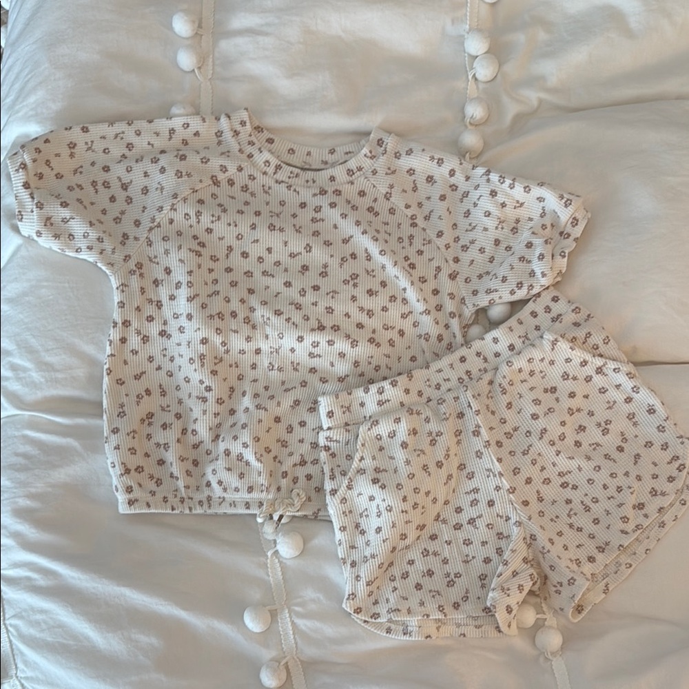 Floral Knit Baby Set